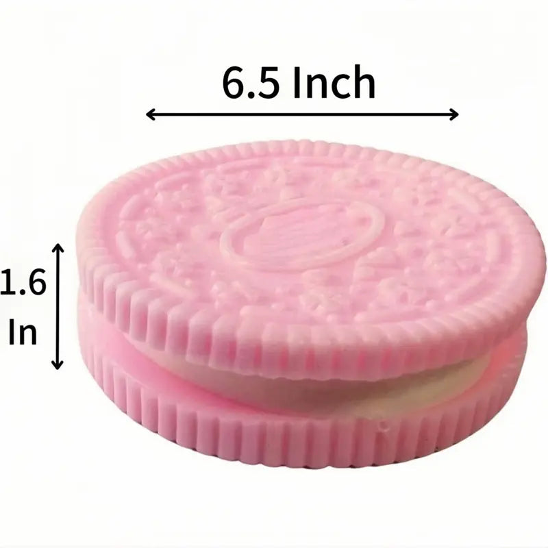 【World Largest】Mobeck Giant 6.5” Cookie Taba Squishy - Ultra Soft & Slightly Sticky Stress Relief Biscuit Toy, Viral Cookie Sensory Toy for Anxiety , Realistic Treat Design for ASMR & Fidget Fun, Fidget Toys for Kids&Adults
