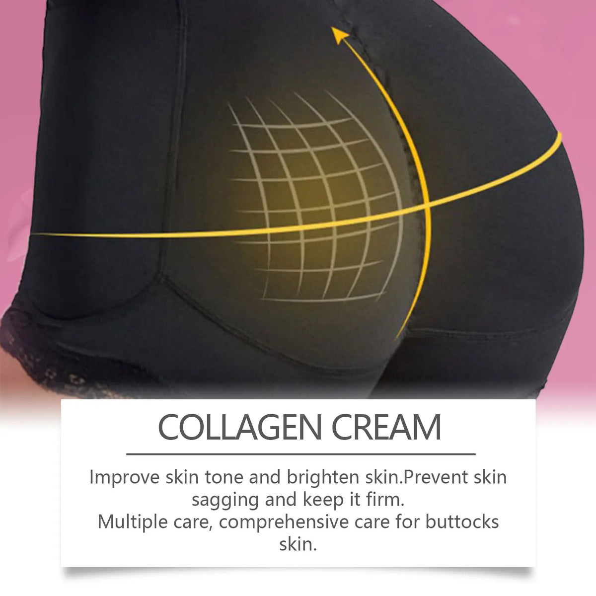 1PC Brazilian Collagen Hip Skin Care Cream 50G with 10% Vitamin E Moisturizing Elastic Smooth Body Smoother Hydrating Moisturizer Lotion for Daily Home Full Body Skin Care Gentle Body Care Holiday Gift for Young Ladies