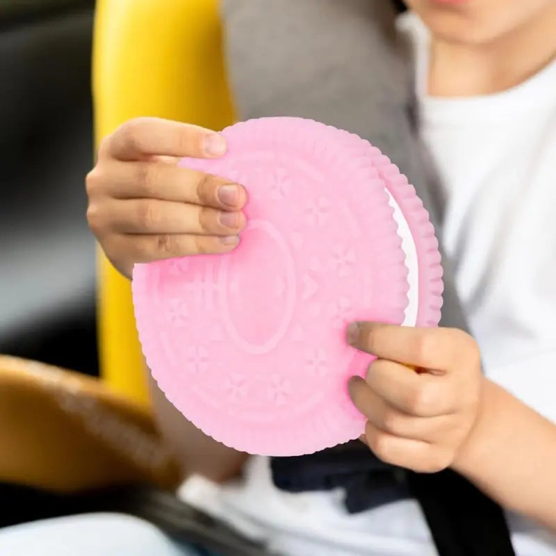 【World Largest】Mobeck Giant 6.5” Cookie Taba Squishy - Ultra Soft & Slightly Sticky Stress Relief Biscuit Toy, Viral Cookie Sensory Toy for Anxiety , Realistic Treat Design for ASMR & Fidget Fun, Fidget Toys for Kids&Adults