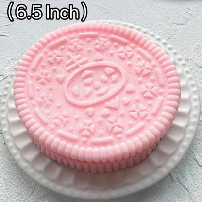 【World Largest】Mobeck Giant 6.5” Cookie Taba Squishy - Ultra Soft & Slightly Sticky Stress Relief Biscuit Toy, Viral Cookie Sensory Toy for Anxiety , Realistic Treat Design for ASMR & Fidget Fun, Fidget Toys for Kids&Adults