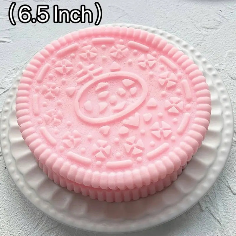【World Largest】Mobeck Giant 6.5” Cookie Taba Squishy - Ultra Soft & Slightly Sticky Stress Relief Biscuit Toy, Viral Cookie Sensory Toy for Anxiety , Realistic Treat Design for ASMR & Fidget Fun, Fidget Toys for Kids&Adults