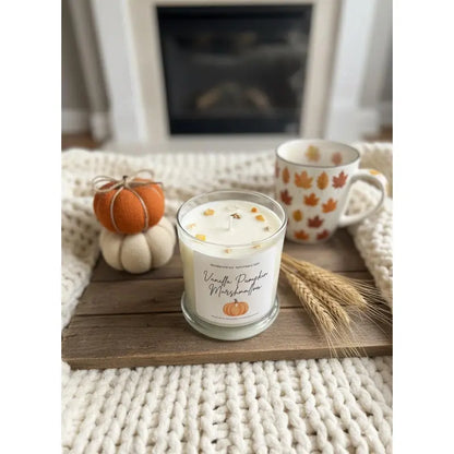 Vanilla Pumpkin Marshmallow Candle | 13Oz Coconut Soy Wax | Homestead Apothecary